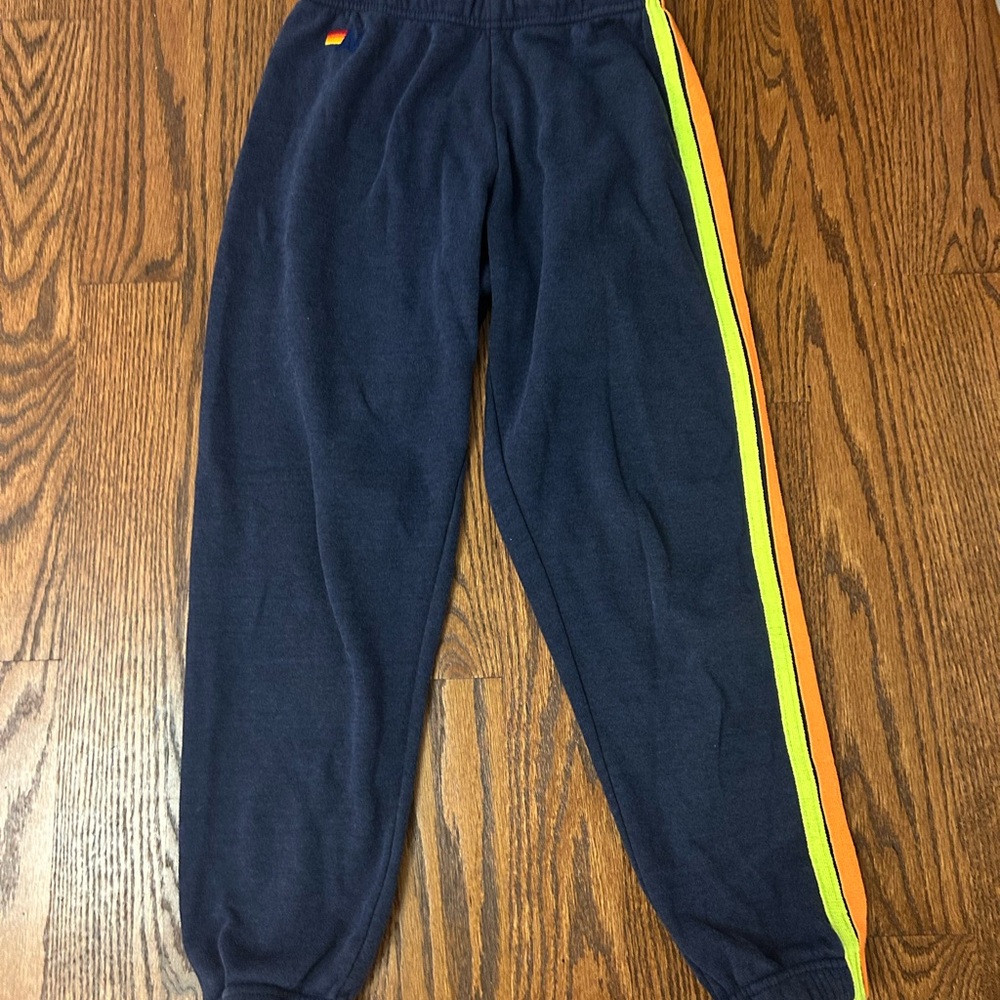 Aviator Nation Sweatpants with Neon Stripes XS
